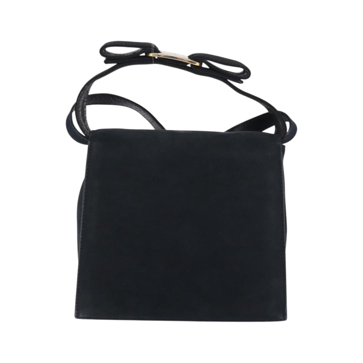Salvatore Ferragamo Vala Suede, Navy, Suede, Shoulder Bag