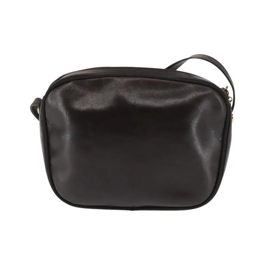 Salvatore Ferragamo Vara Bow camera Leather, Brown, Leather, Shoulder Bag