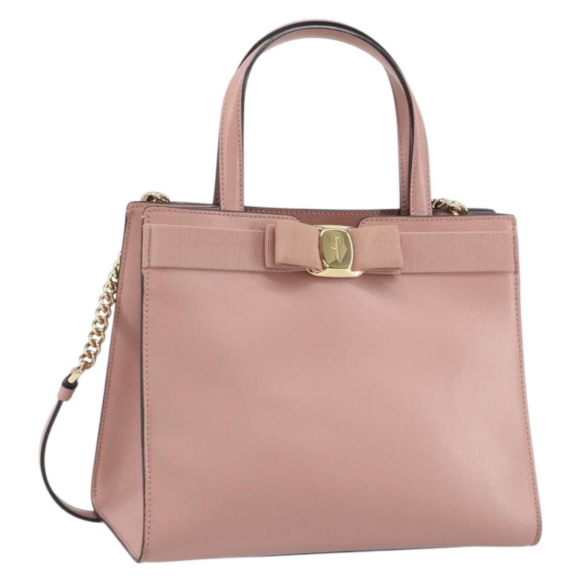 Salvatore Ferragamo Vara Bow Top Handle Convertible Tote - Brandsamsara