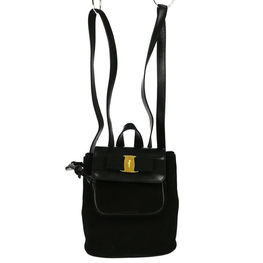 Salvatore Ferragamo Vara Flap Drawstring Backpack - Brandsamsara