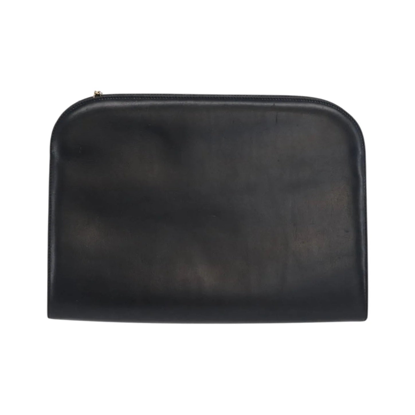 Salvatore Ferragamo Vintage Gancini Chain Leather, Navy, Leather, Shoulder Bag