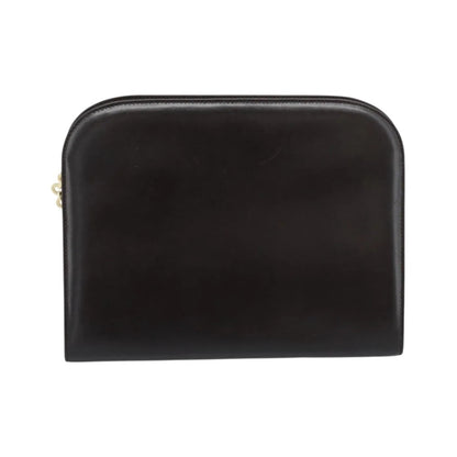 Salvatore Ferragamo Vintage Gancini Chain Leather, Brown, Leather, Shoulder Bag