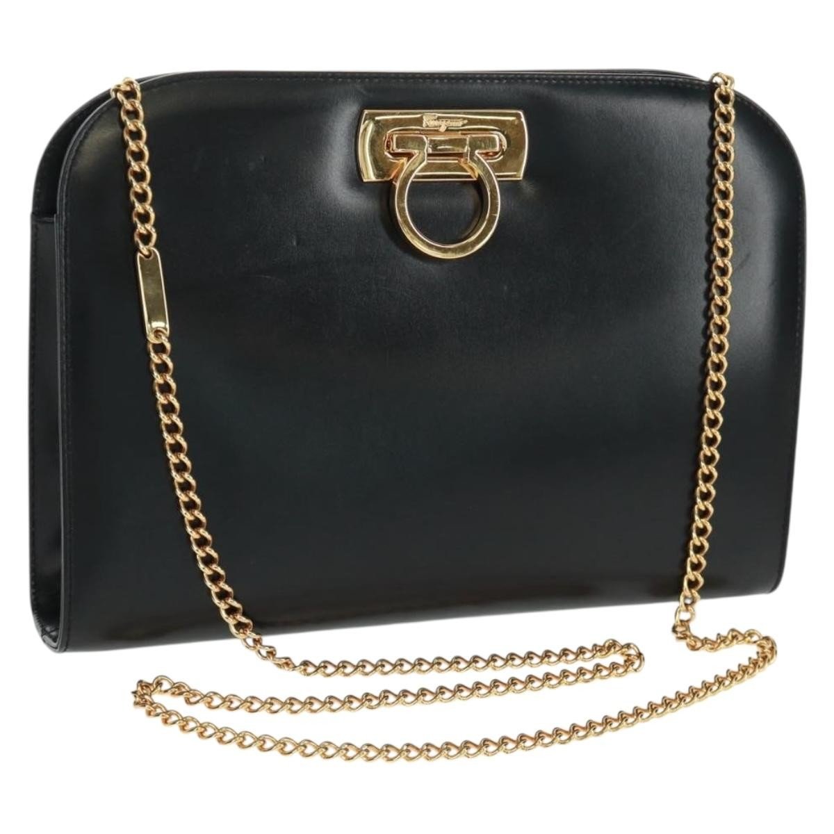 Salvatore Ferragamo Vintage Gancini Chain Shoulder Bag - Brandsamsara