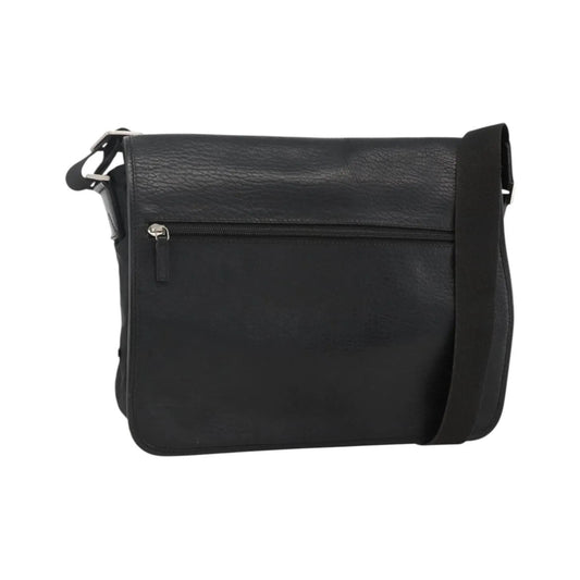 Salvatore Ferragamo Vintage Leather, Black, Nylon, Shoulder Bag