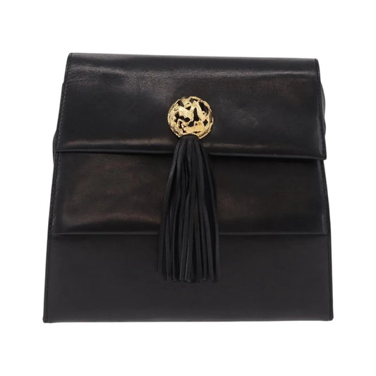 Salvatore Ferragamo Vintage Leather, Black, Leather, Shoulder Bag