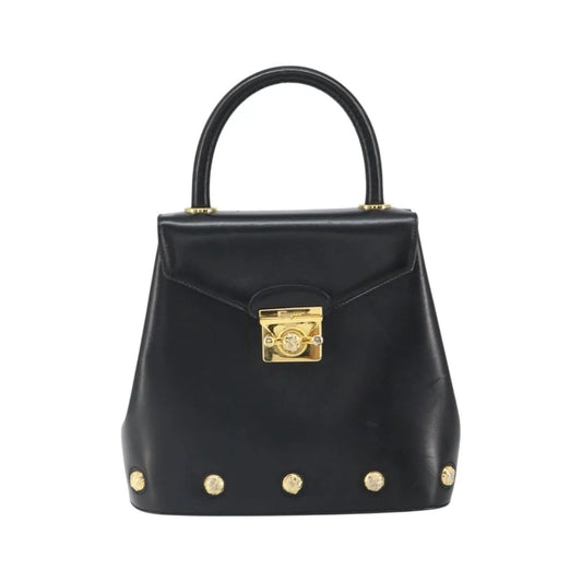 Salvatore Ferragamo Vintage Leather, Black, Leather, Handbag