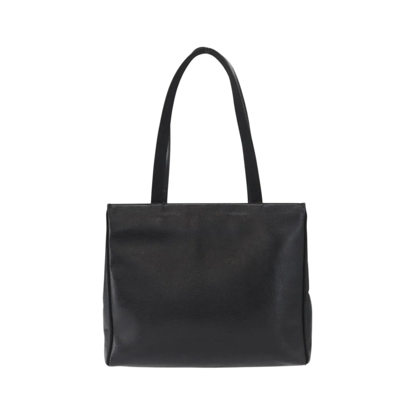 Salvatore Ferragamo Vintage Vara Bow Tote Lizard Embossed Leather, Black, Leather, Tote Bag