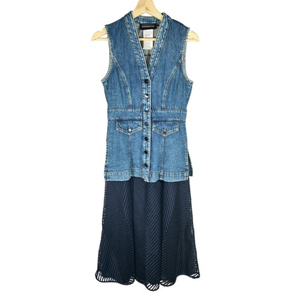 SPORTMAX CODE Denim Midi Dress Blue - Brandsamsara