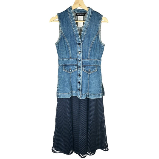 SPORTMAX CODE Denim Midi Dress Blue - Brandsamsara