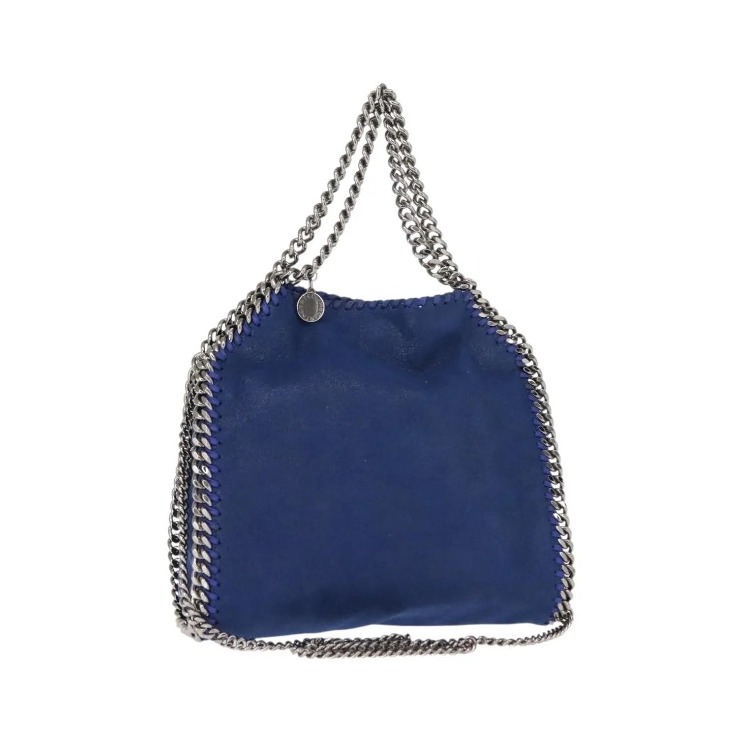Stella McCartney Falabella Fold Over Shaggy Deer, Blue, Polyester, Shoulder Bag
