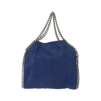 Stella McCartney Falabella Fold Over Shaggy Deer, Blue, Polyester, Shoulder Bag