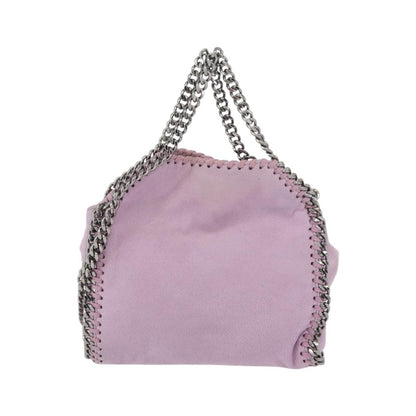 Stella McCartney Falabella Fold Over Shaggy Deer, Pink, Polyester, Crossbody Bag