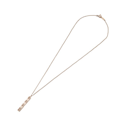 Tiffany & Co. Atlas Pierced Bar Drop Pendant 18K Rose Gold with Diamonds, Pink, Rose Gold, Necklace