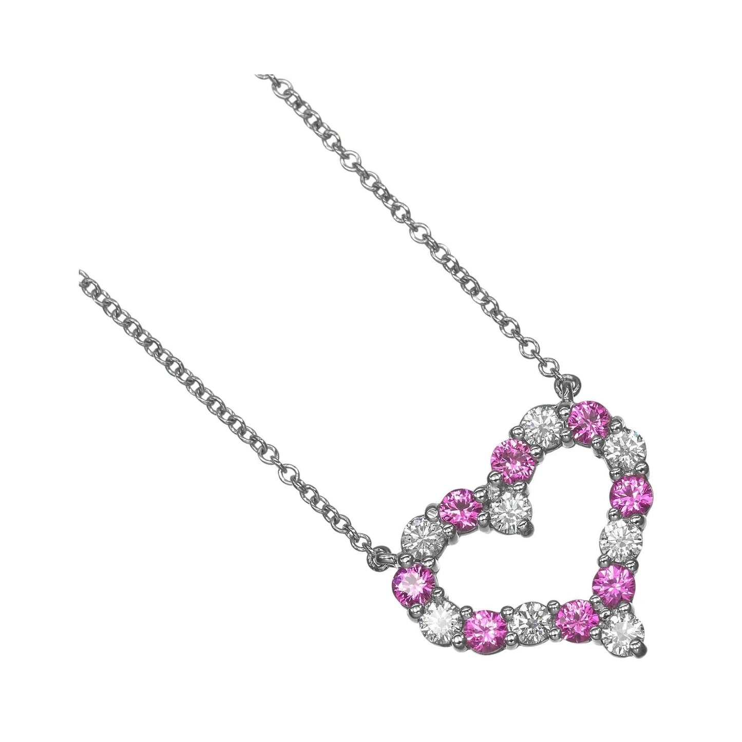 Tiffany & Co. Sentimental Heart Platinum, Silver, Platinum, Necklace