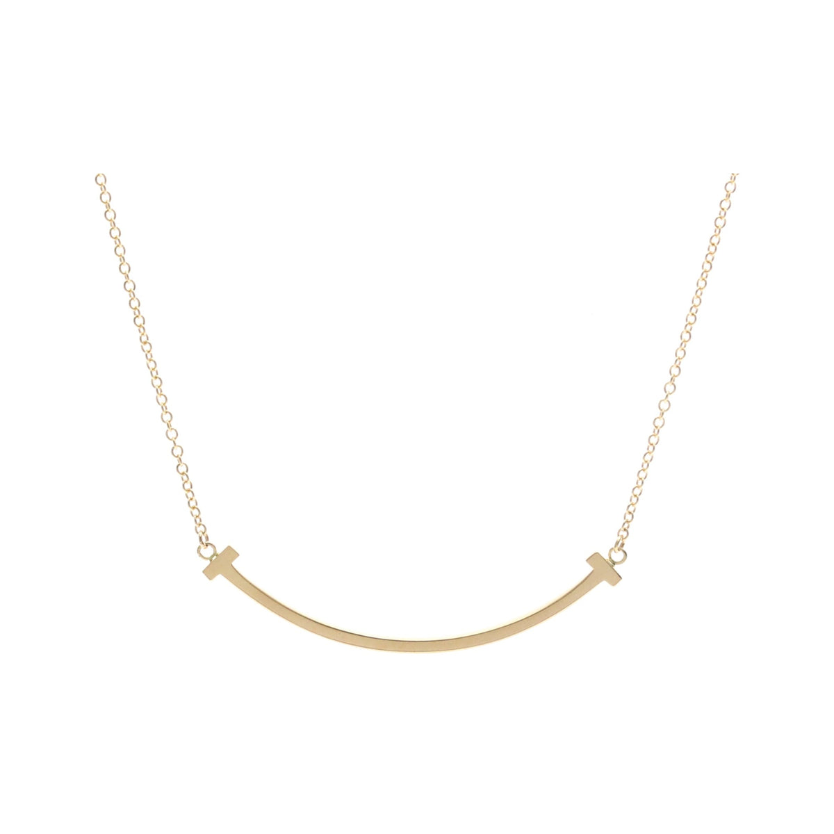 Tiffany & Co. T Smile Pendant 18K Rose Gold, Gold, Pink Gold, Necklace