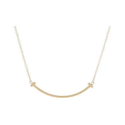 Tiffany & Co. T Smile Pendant 18K Rose Gold, Gold, Pink Gold, Necklace