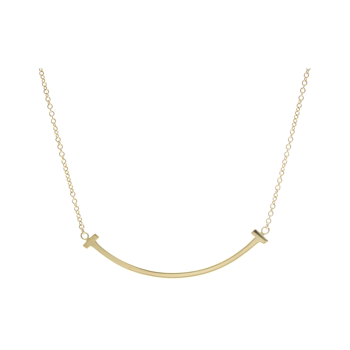 Tiffany & Co. T Smile Pendant 18K Yellow Gold, Gold, Yellow Gold, Necklace