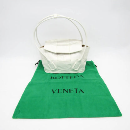 Bottega Veneta Arco Maxi Intrecciato Leather, White, Leather, Handbag