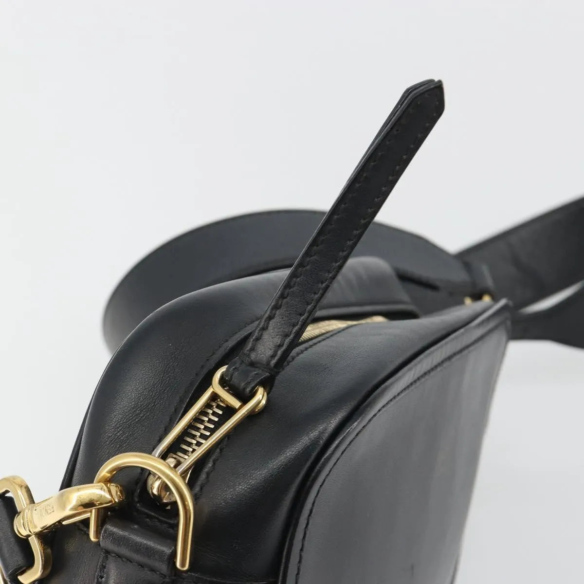 Fendi F is Fendi Camera Leather, Navy, Leather, Shoulder Bag