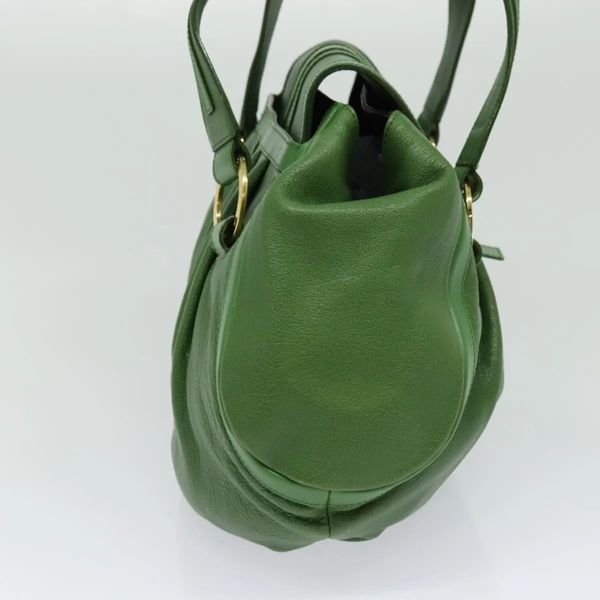 Bvlgari Chandra Hobo Leather, Green, Leather, Handbag