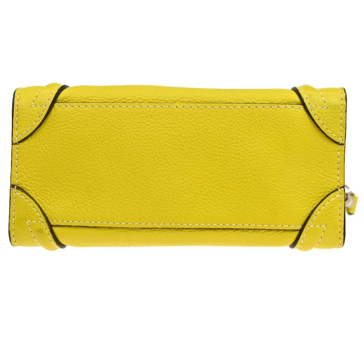 Celine Luggage Grainy Leather, Yellow, Leather, Tote Bag