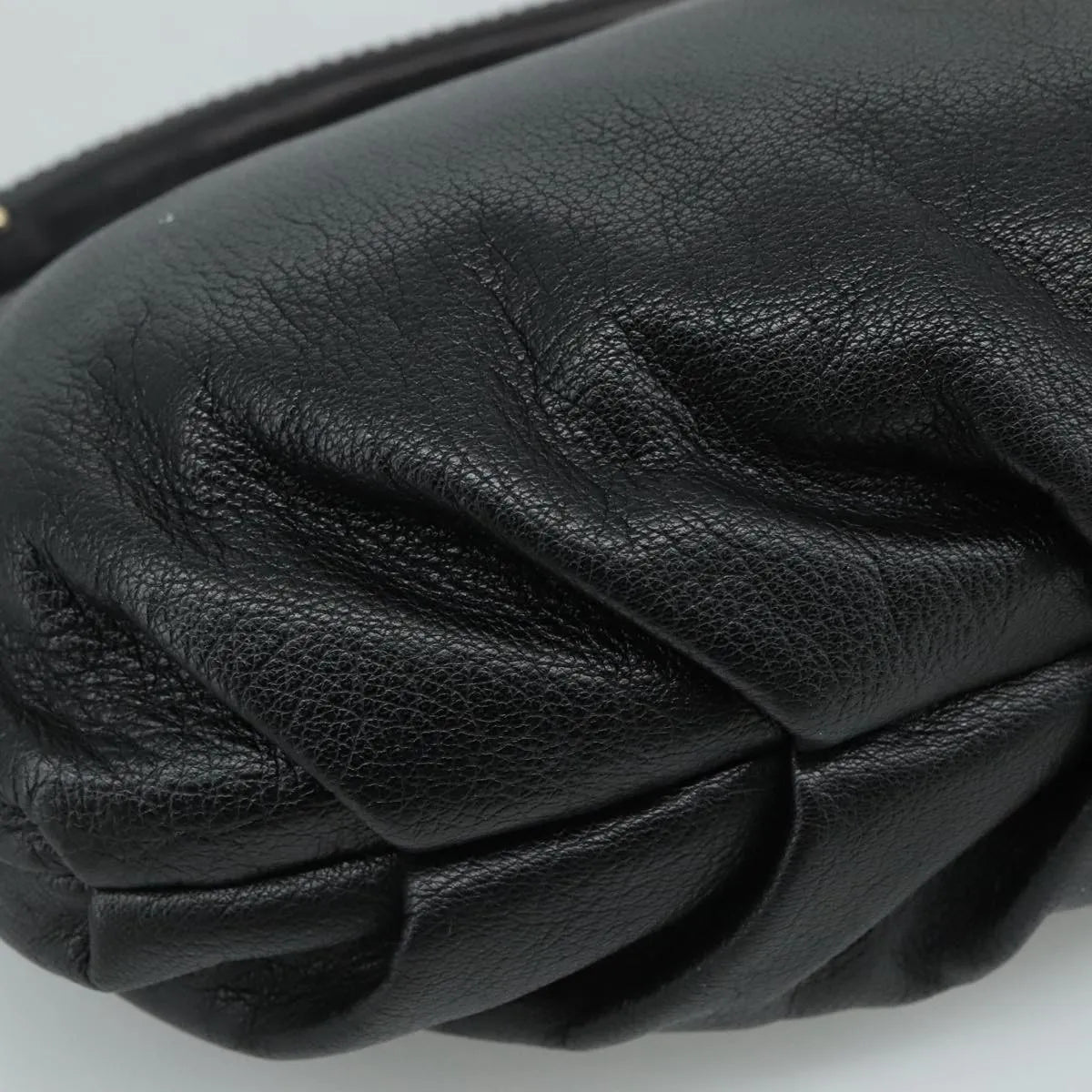 Salvatore Ferragamo Gancini Leather, Black, Leather, Handbag