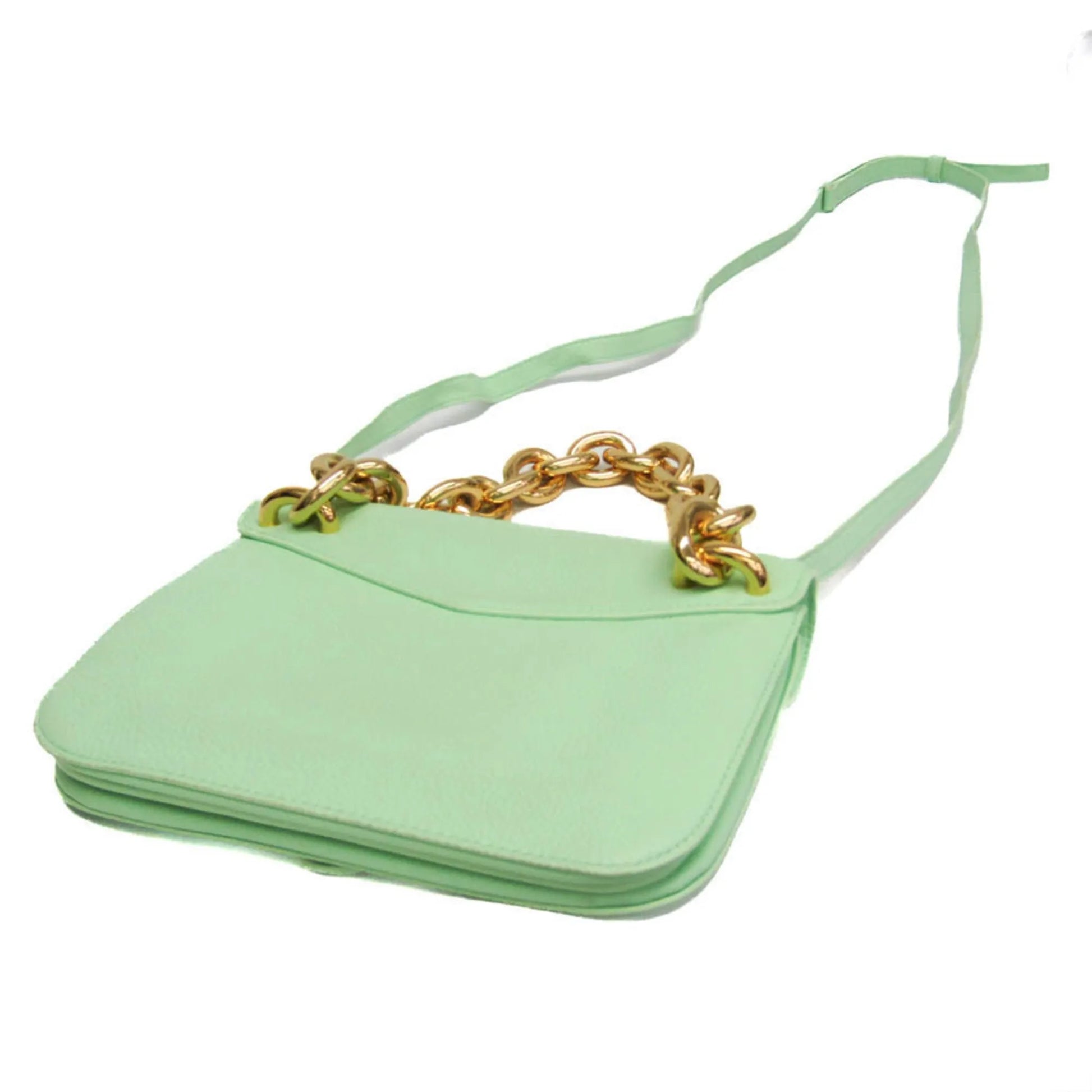 Bottega Veneta Mount Leather, Green, Leather, Shoulder Bag