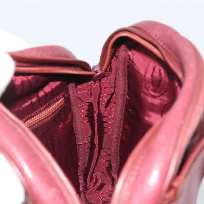 Cartier Tasseled Must de Cartier Leather, Burgundy, Leather, Shoulder Bag