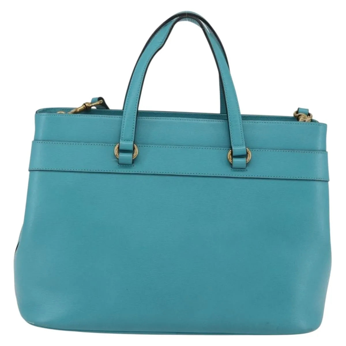 Gucci Bright Bit Convertible Tote Leather, Blue, Leather, Tote Bag