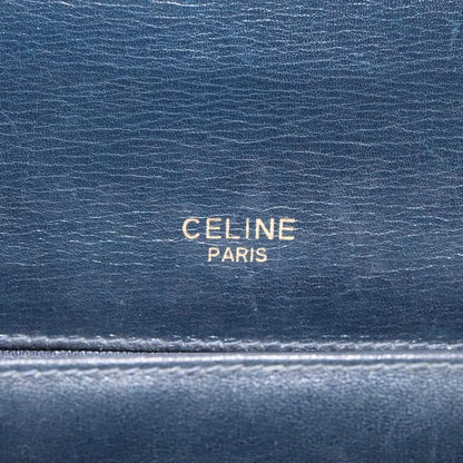 Celine Vintage Leather, Navy, Leather, Shoulder Bag