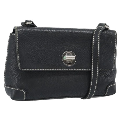 Tiffany & Co. Vintage Leather, Black, Leather, Shoulder Bag