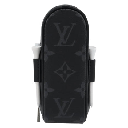 Louis Vuitton golf ball case monogram, Black, Canvas, Clutch