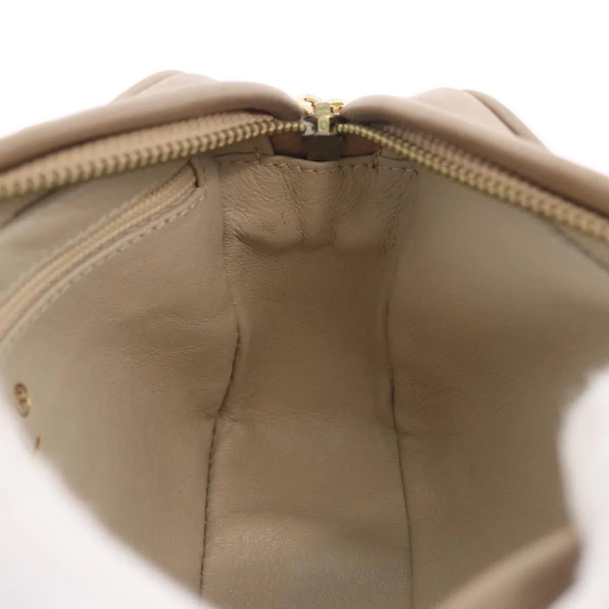 Chanel Vintage Clutch Leather, Beige, Leather, Clutch
