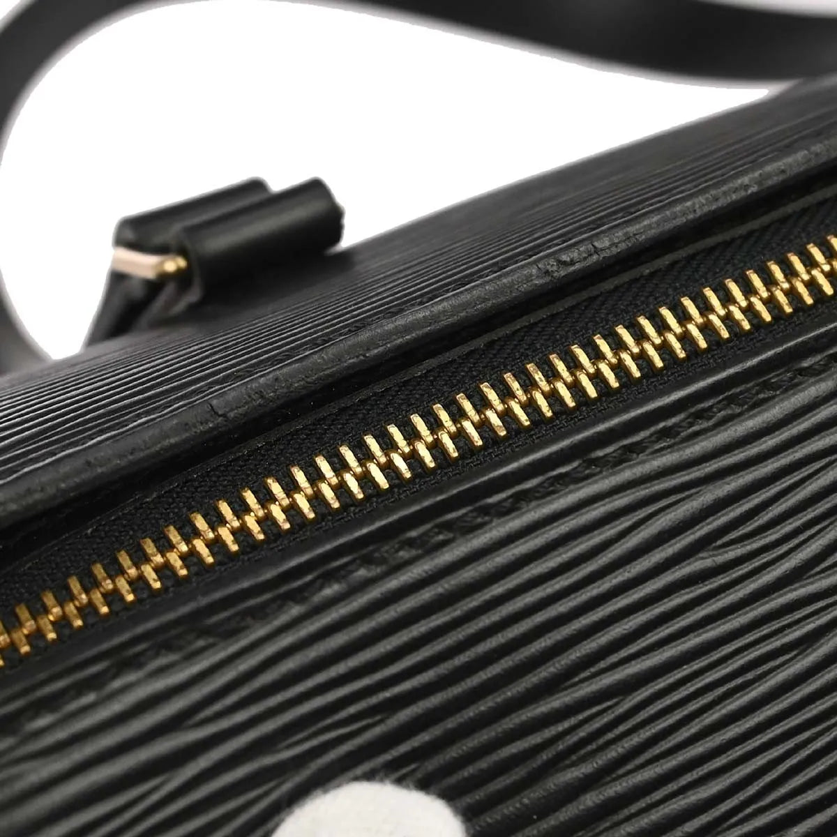Louis Vuitton Soufflot Epi Leather, Black, Leather, Handbag