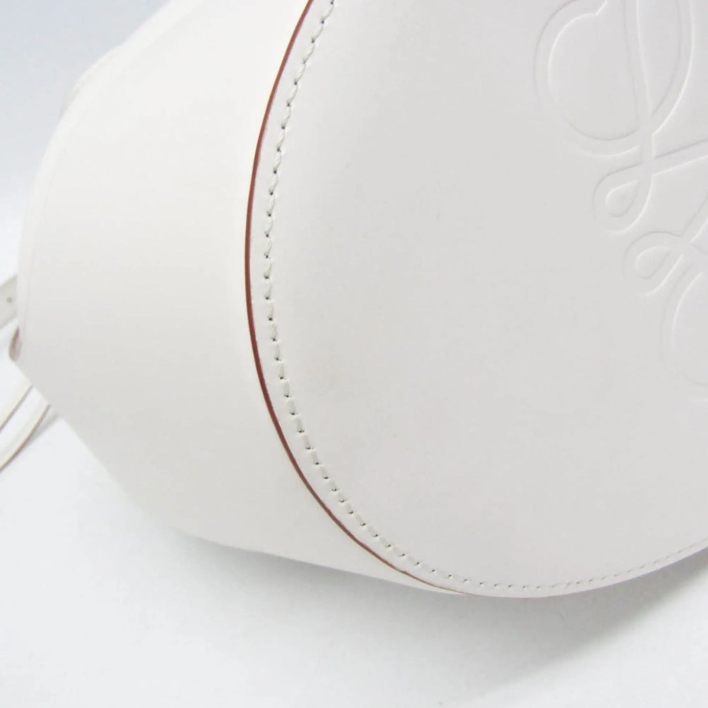 Loewe Balloon Bucket Leather, White, Leather, Handbag