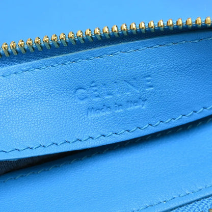 Celine Trio Leather, Blue, Leather, Shoulder Bag