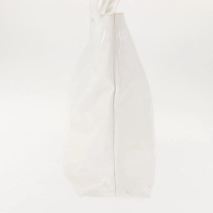 Salvatore Ferragamo Gancini Tote Patent leather, White, Patent Leather, Tote Bag