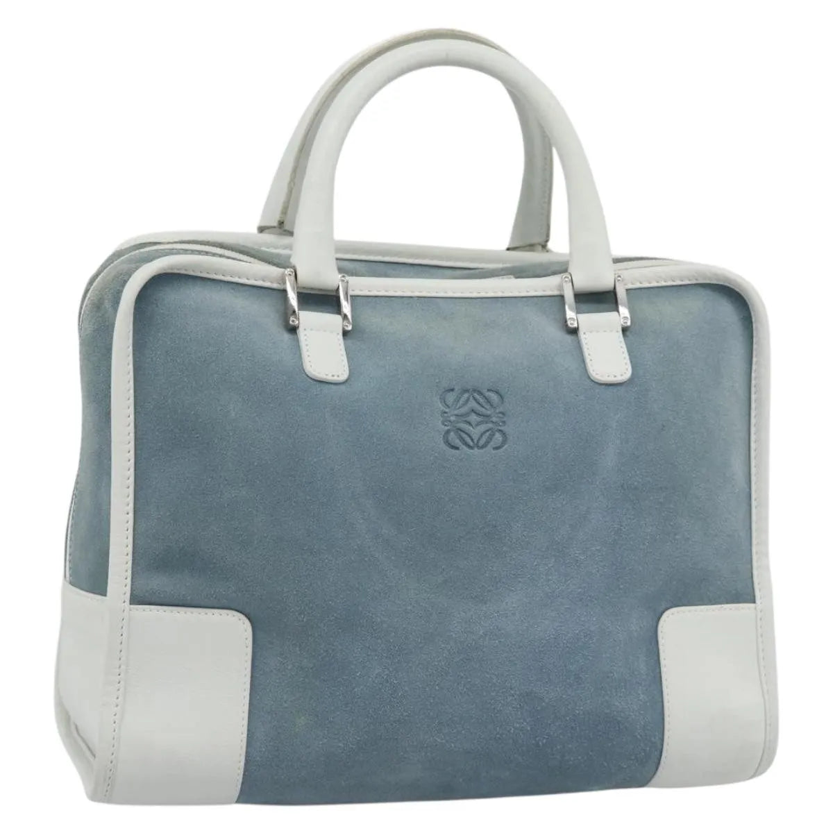 Loewe Amazona Suede, Blue, Suede, Handbag