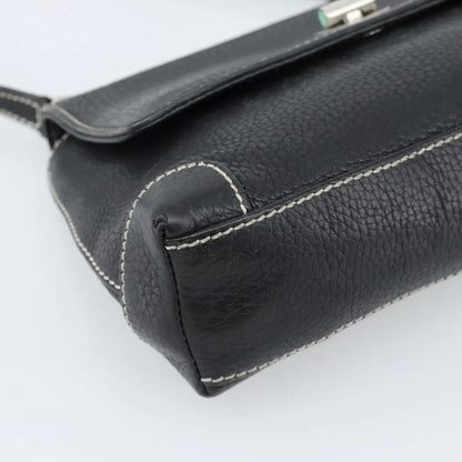 Tiffany & Co. Vintage Leather, Black, Leather, Shoulder Bag