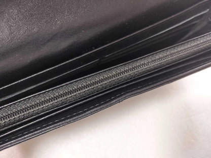 Chanel Boy Flap Quilted Lambskin, Black, Leather, Wallet