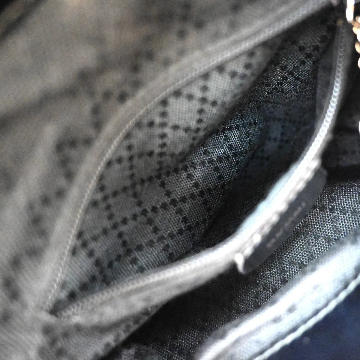 Gucci Vintage Bamboo Nylon and Patent Leather, Black, Nylon, Backpack