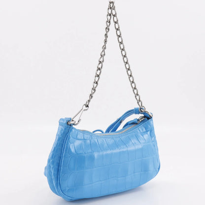 Balenciaga Shoulder PVC, Blue, Leather, Shoulder Bag