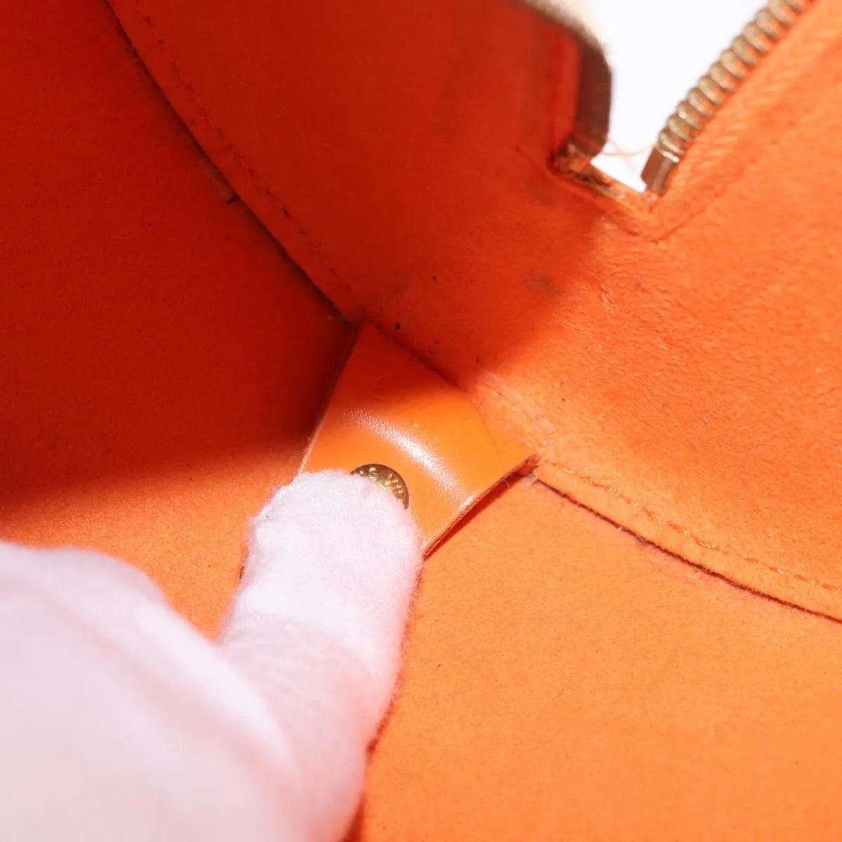 Louis Vuitton Soufflot Epi Leather, Orange, Leather, Handbag