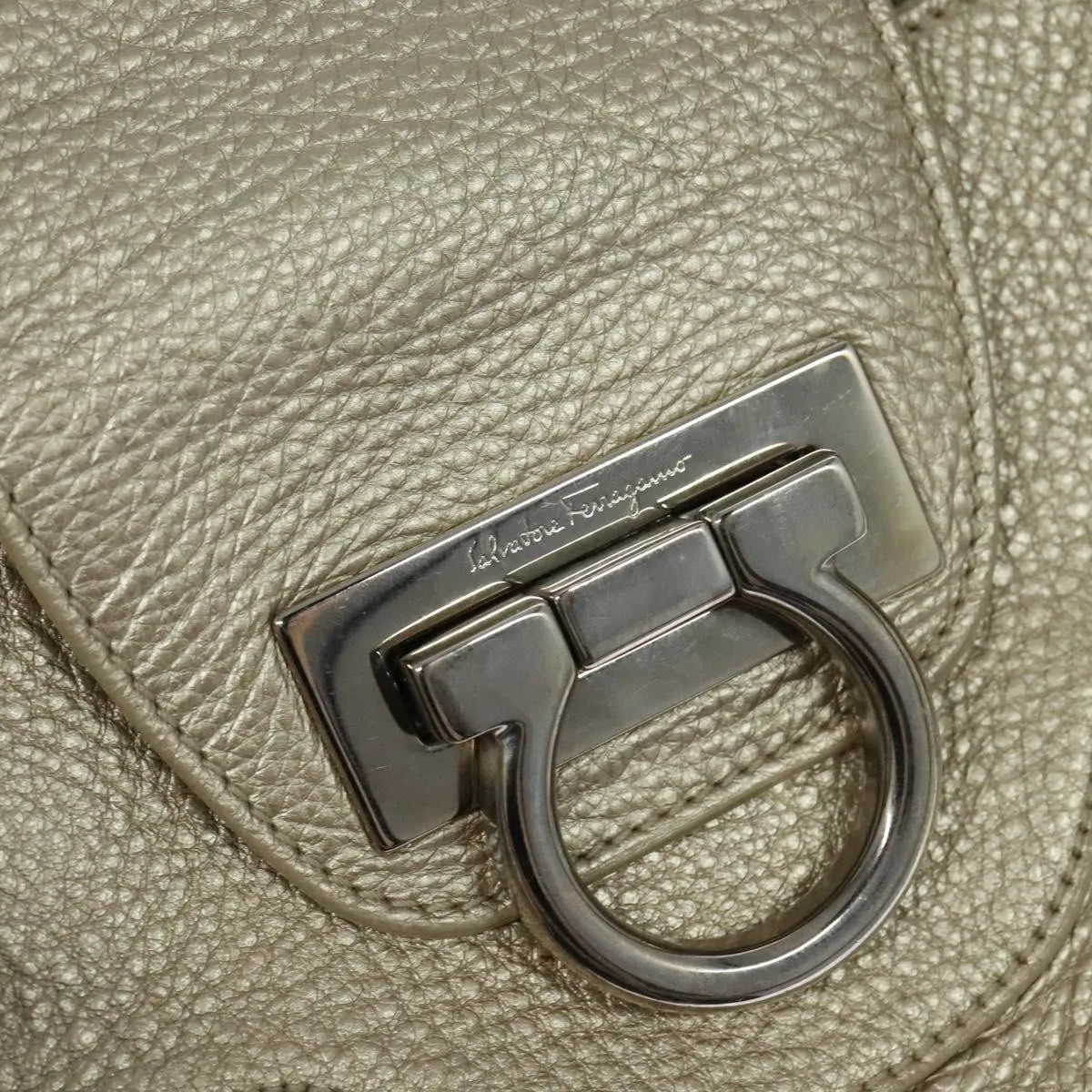 Salvatore Ferragamo Gancini Tote Leather, Multicolour, Leather, Tote Bag