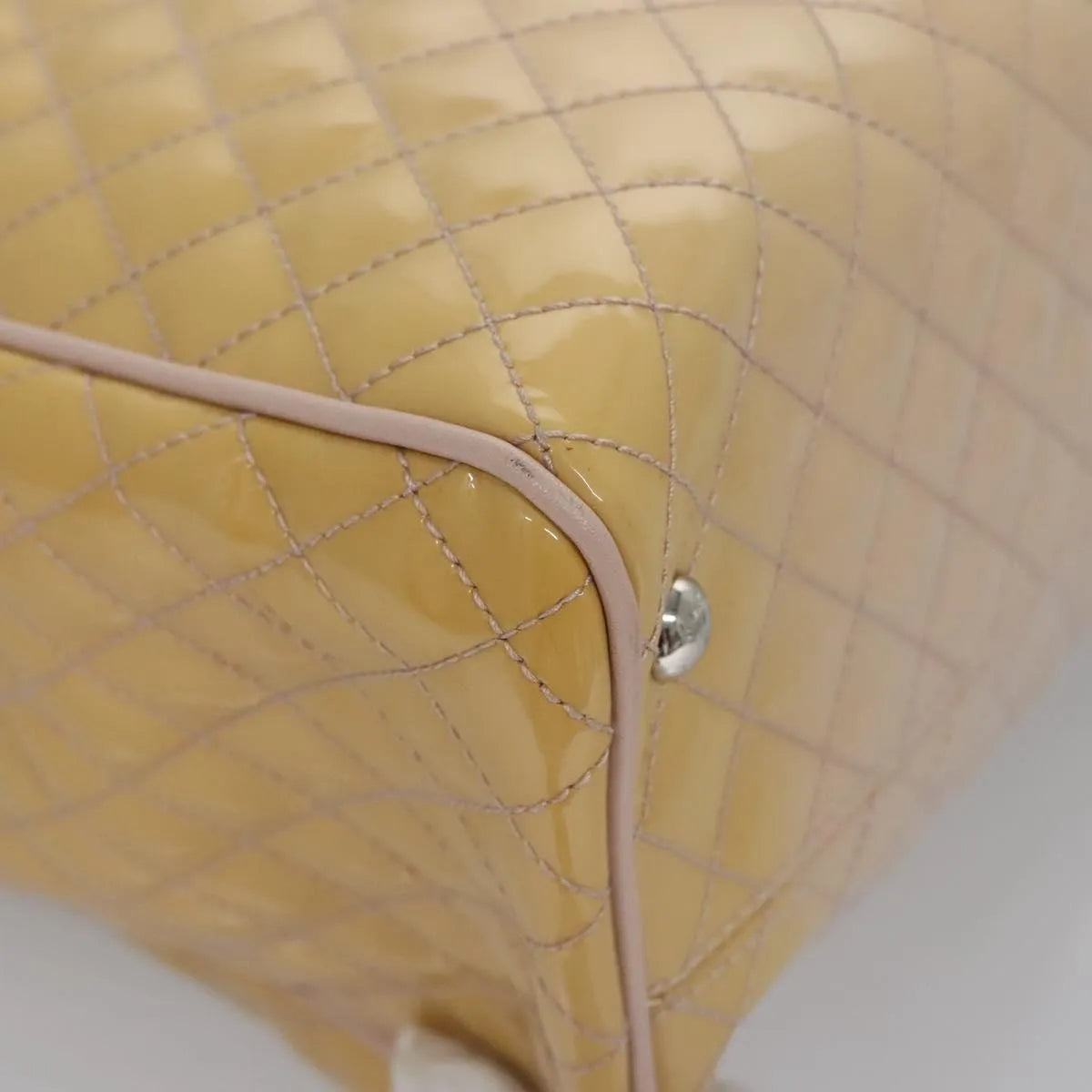 Salvatore Ferragamo Vala Patent leather, Beige, Patent Leather, Handbag