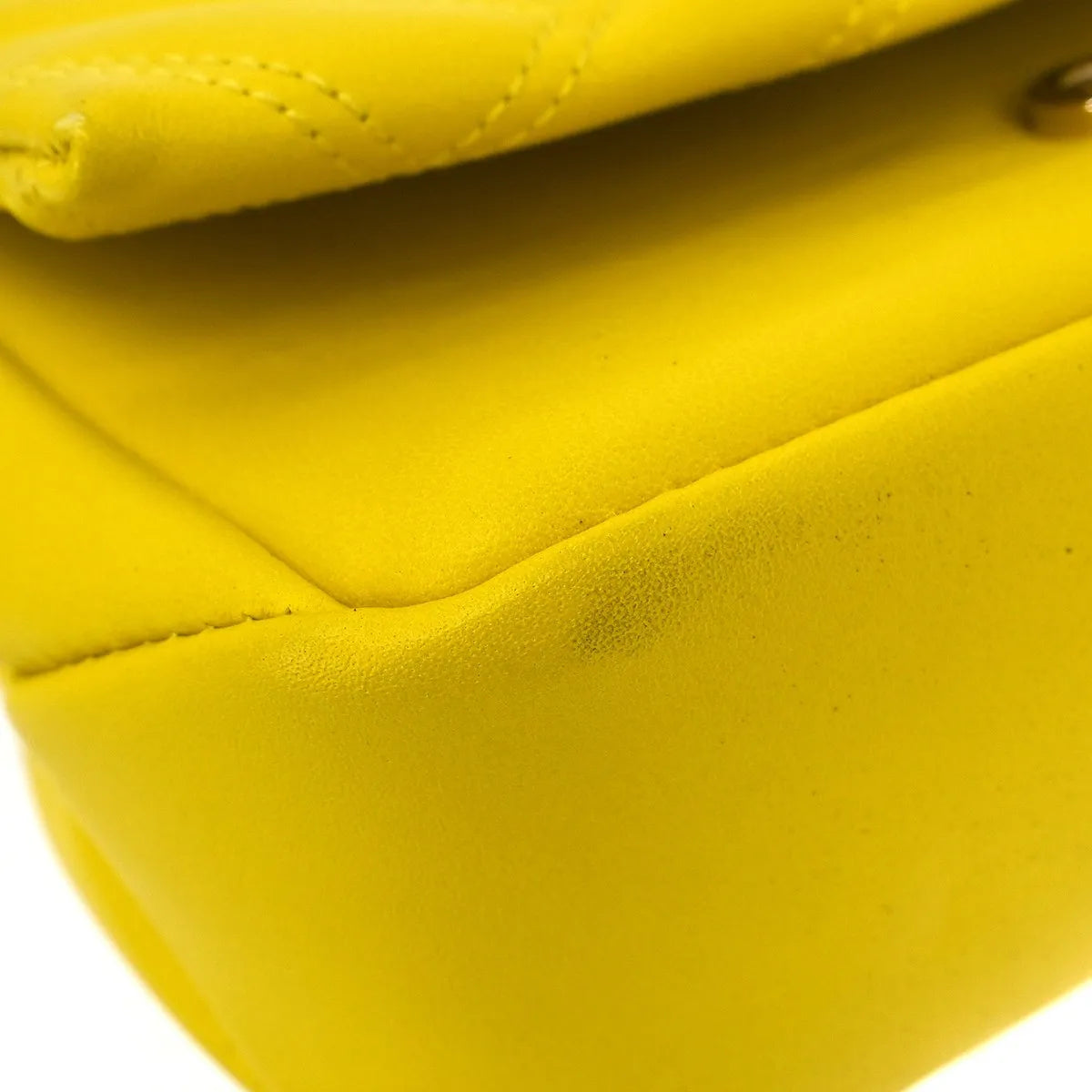 Bvlgari Serpenti Cabochon Diagonal Quilted Leather, Yellow, Leather, Shoulder Bag