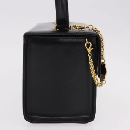 Versace Vintage Leather, Black, Leather, Handbag