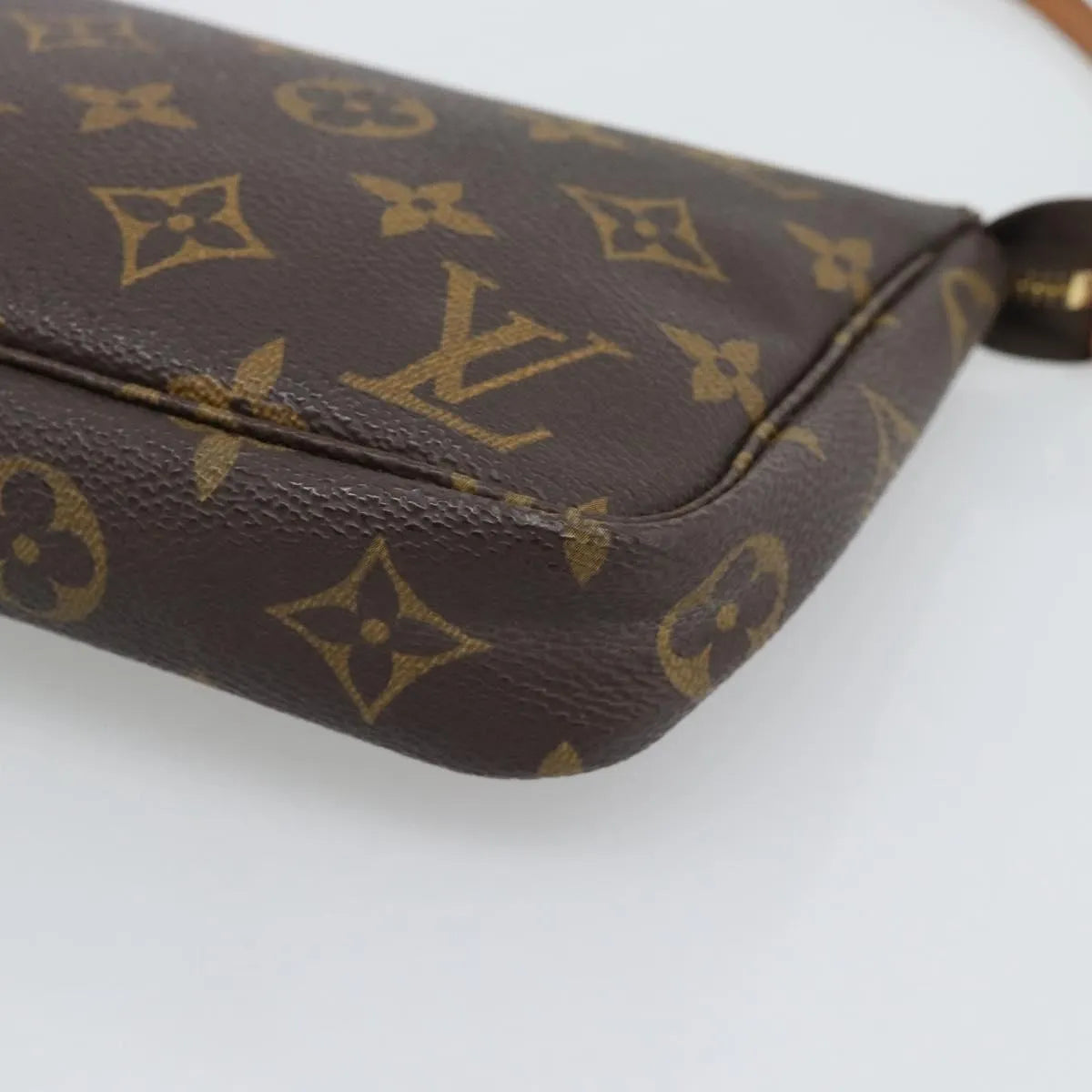 Louis Vuitton Pochette Accessoires Monogram, Brown, Canvas, Clutch