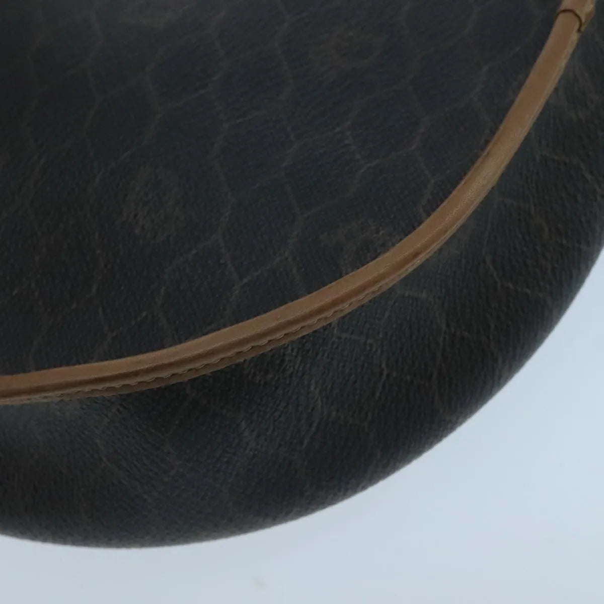 Christian Dior Vintage Honeycomb Flap Canvas and Leather, Black, PVC, Shoulder Bag