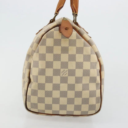 Louis Vuitton Speedy Damier, White, Canvas, Handbag